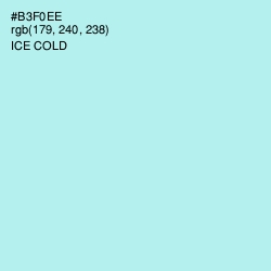 #B3F0EE - Ice Cold Color Image